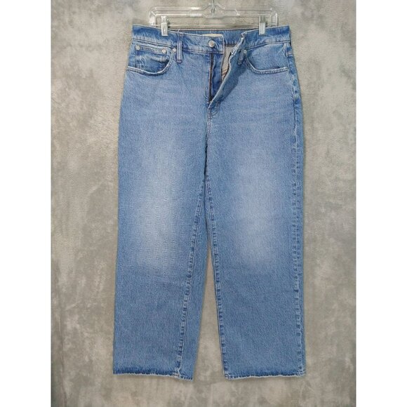 Madewell Jeans Womens 31 Blue The Perfect Vintage Wide Leg High Rise Stretch - Picture 1 of 10